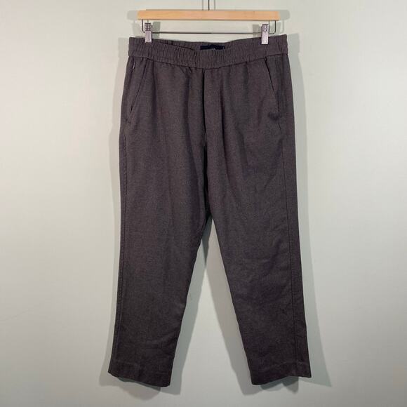Abercrombie & Fitch Grey Loose Fit Pull On Straight Leg Pants Size M Short - Picture 1 of 8